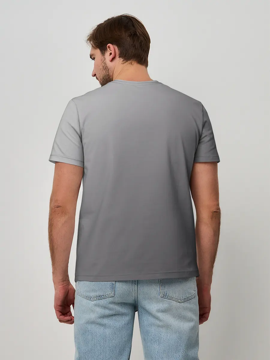 Мужская базовая футболка / Прокачай мозги