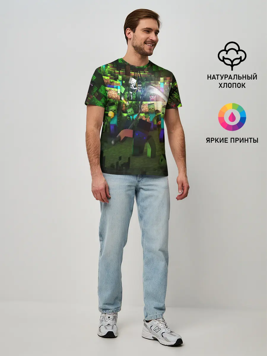 Мужская базовая футболка / MINECRAFT Creeper
