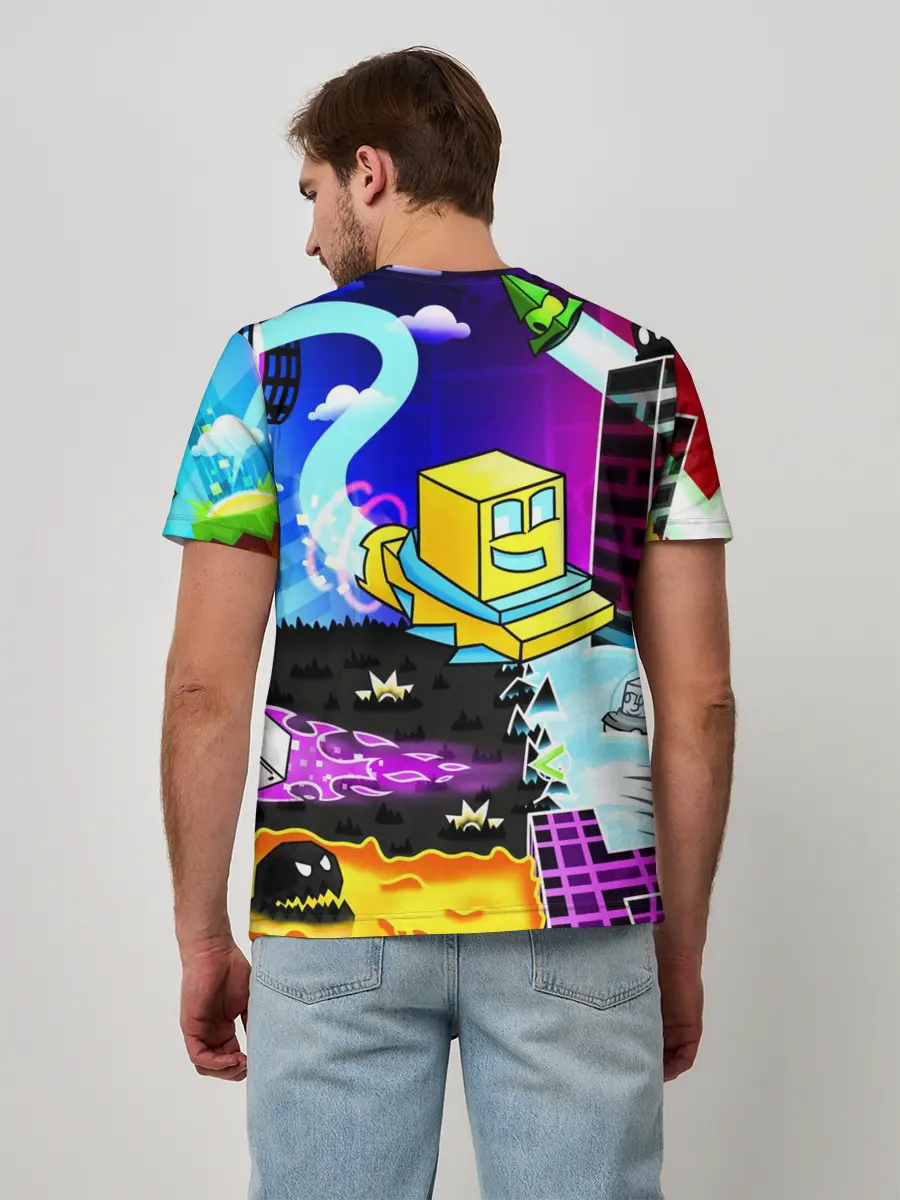 Мужская базовая футболка / GEOMETRY DASH / ГЕОМЕТРИ ДАШ