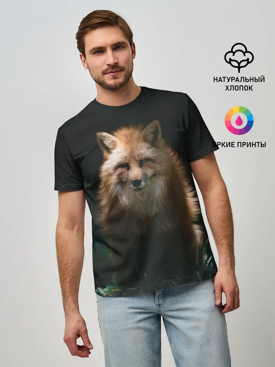 Мужская базовая футболка / Хитрый Лис