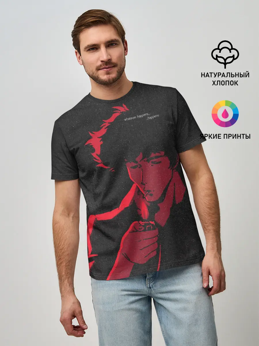 Мужская базовая футболка / Cowboy Bebop. Спайк Шпигель