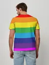 Мужская базовая футболка / ЦВЕТНЫЕ ЛИНИИ