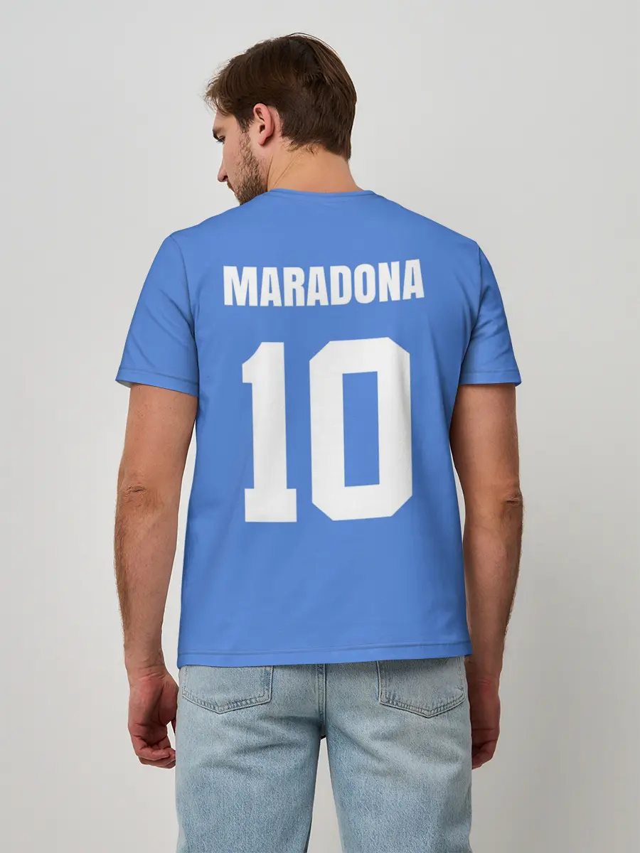 Мужская базовая футболка / Диего Марадона Наполи Ретро