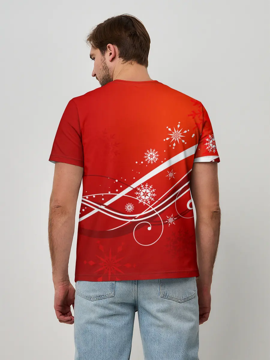 Мужская базовая футболка / Отель хазбин Новогодний