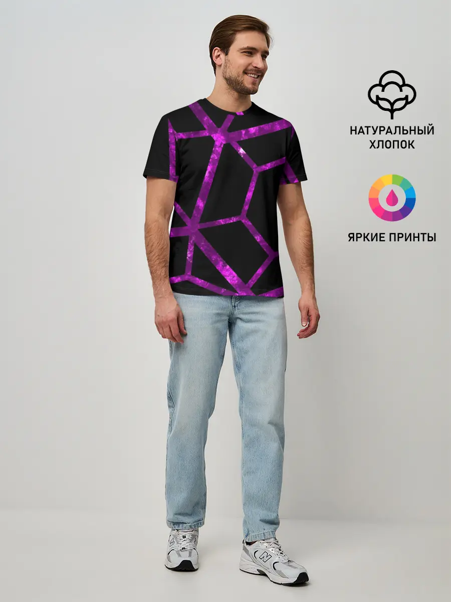 Мужская базовая футболка / Hexagon