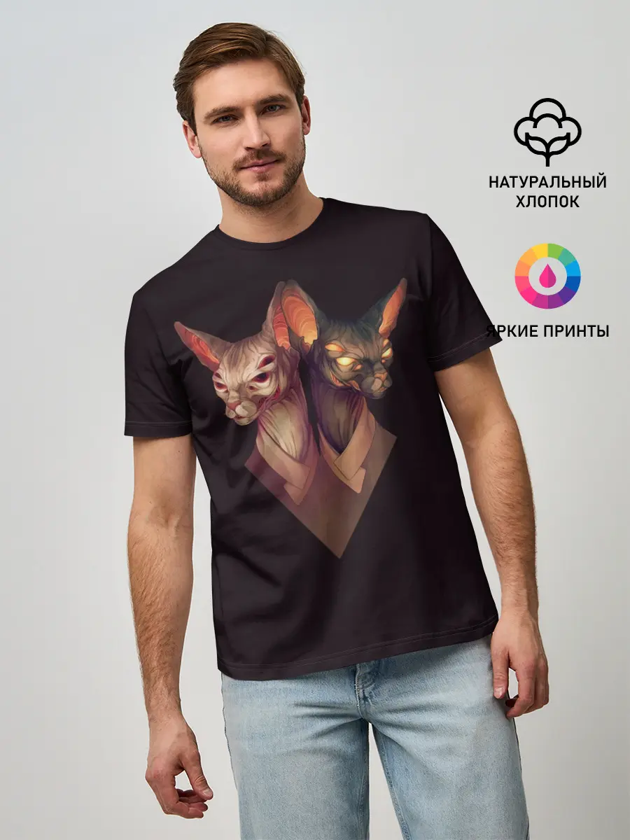 Мужская базовая футболка / Mystical Sphinxes