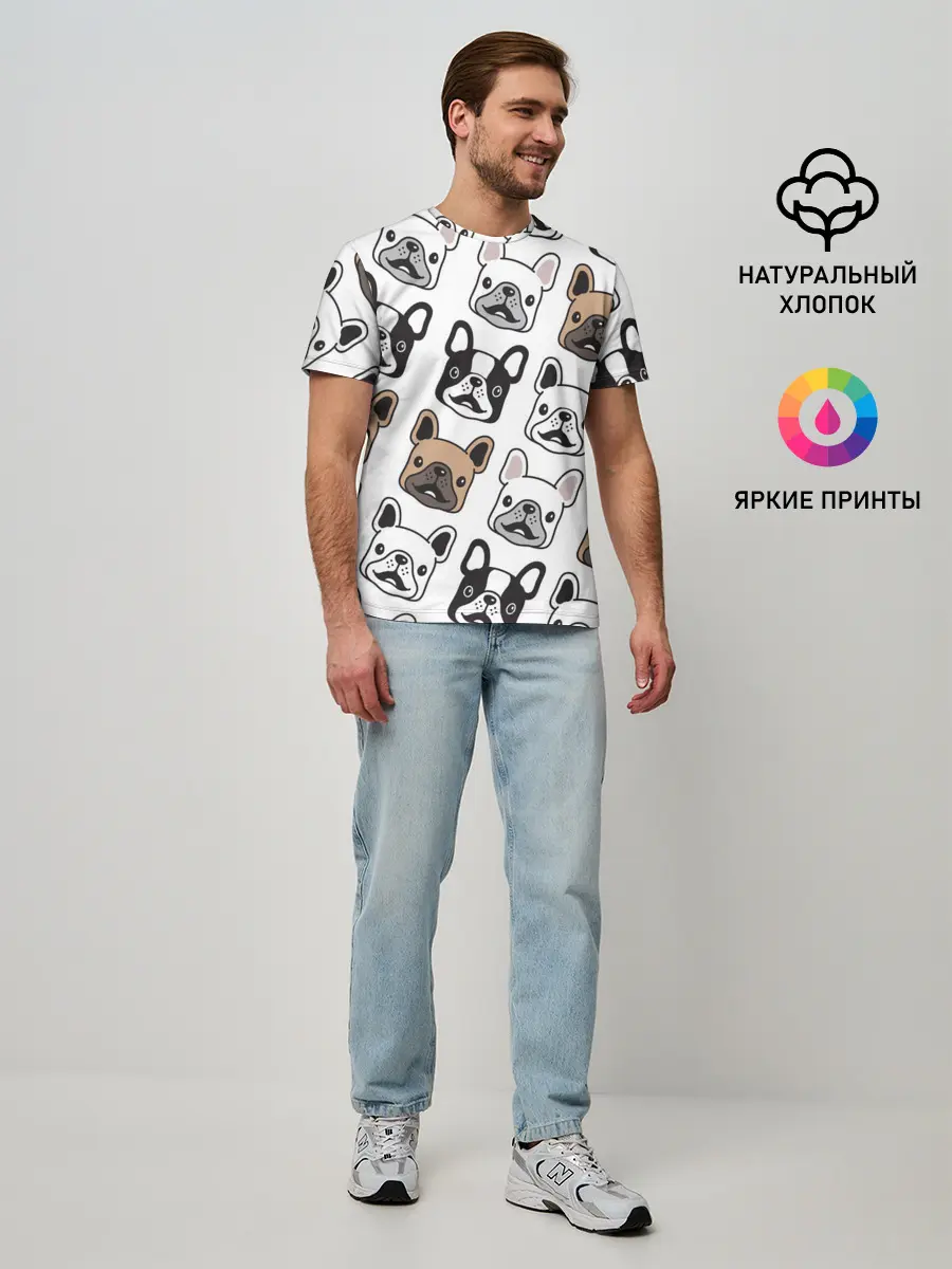 Мужская базовая футболка / БОСТОН ТЕРЬЕР | BOSTON TERRIER