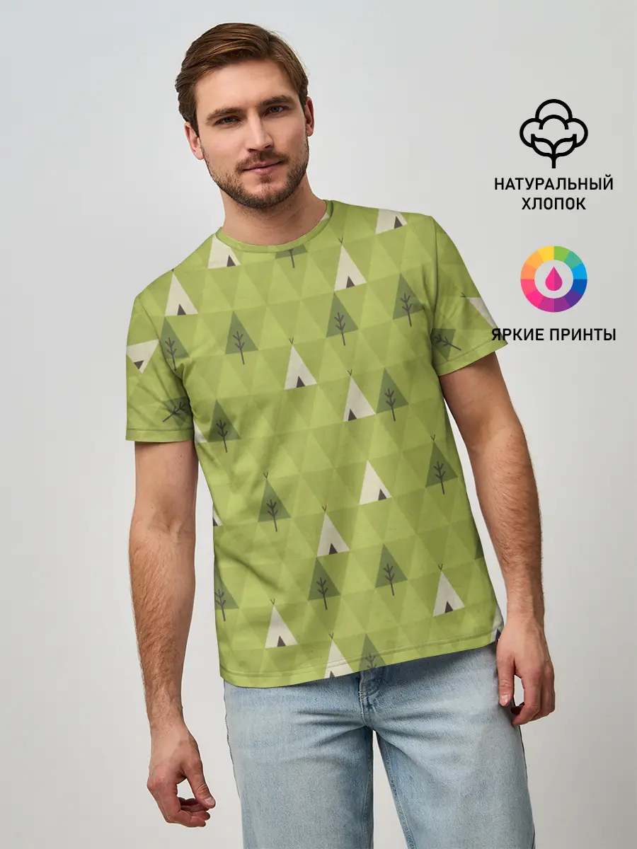 Мужская базовая футболка / Лес | Текстура