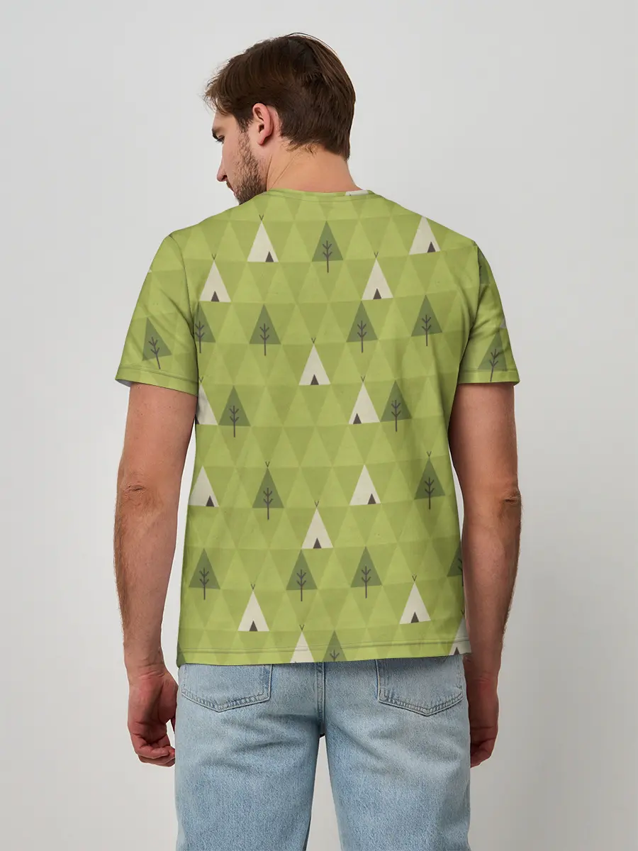 Мужская базовая футболка / Лес | Текстура