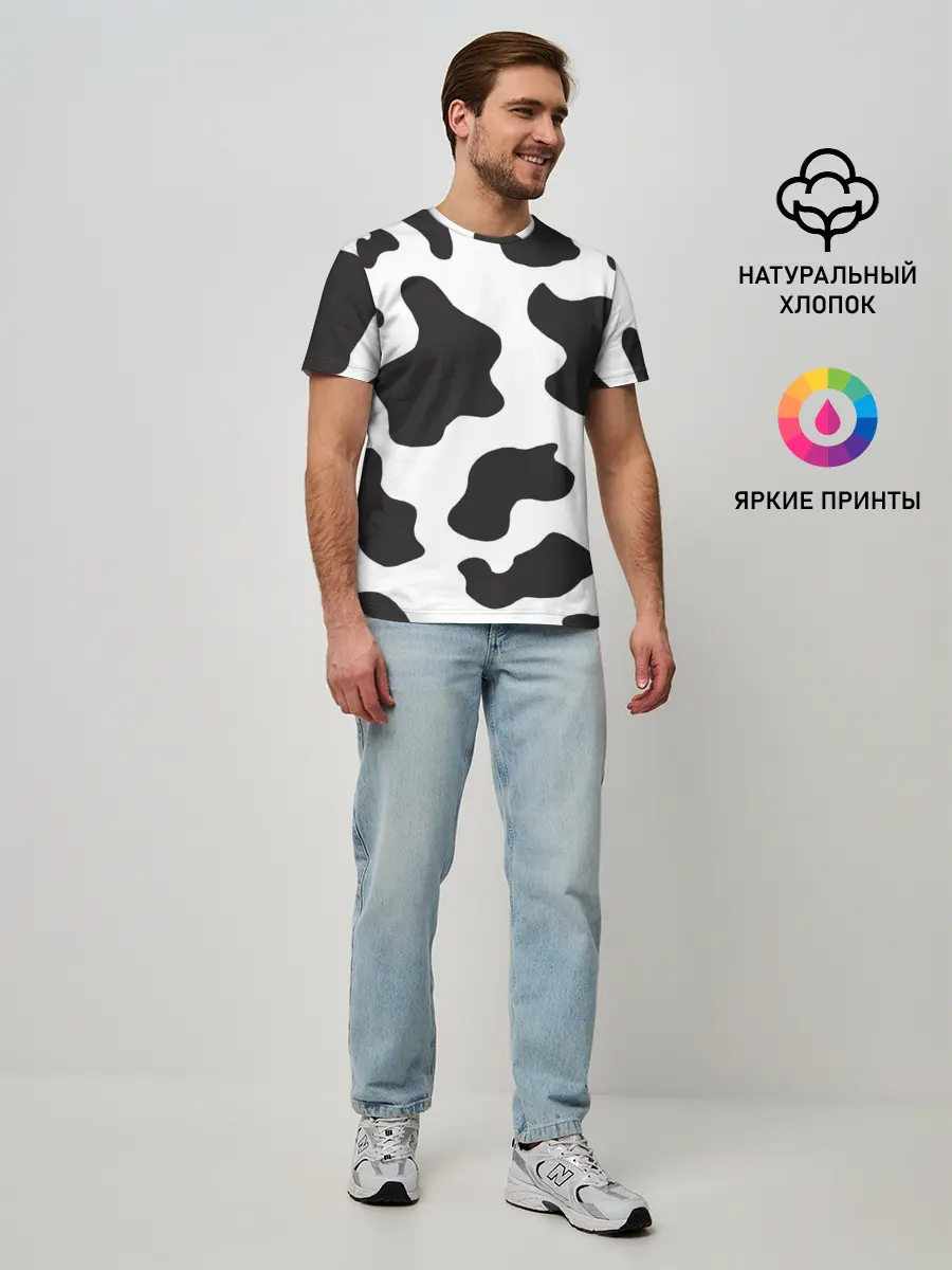Мужская базовая футболка / COW PRINT