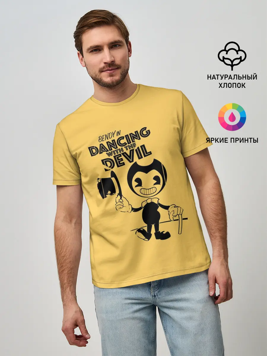 Мужская базовая футболка / Bendy And The Ink Machine