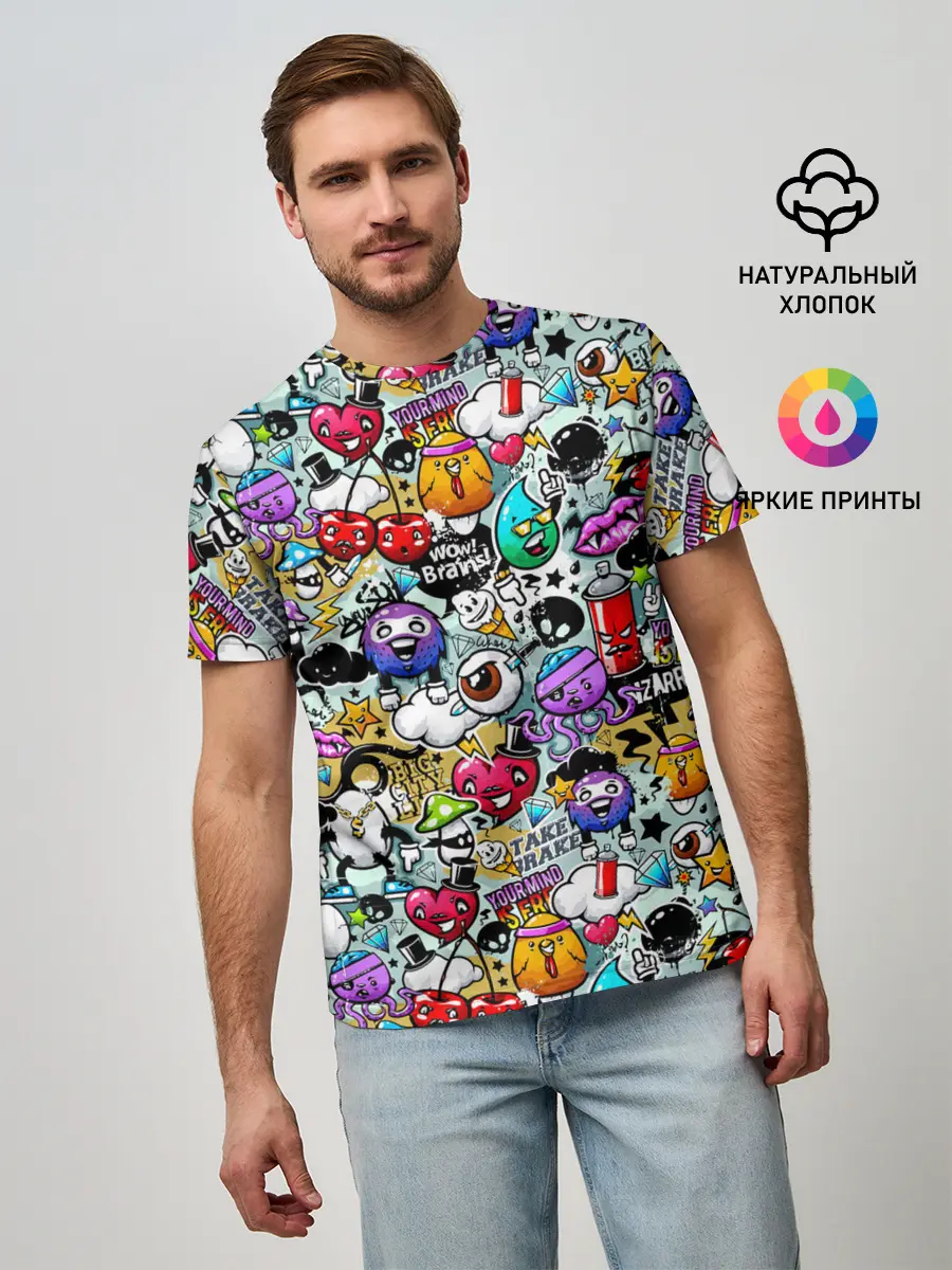 Мужская базовая футболка / Stickerboom