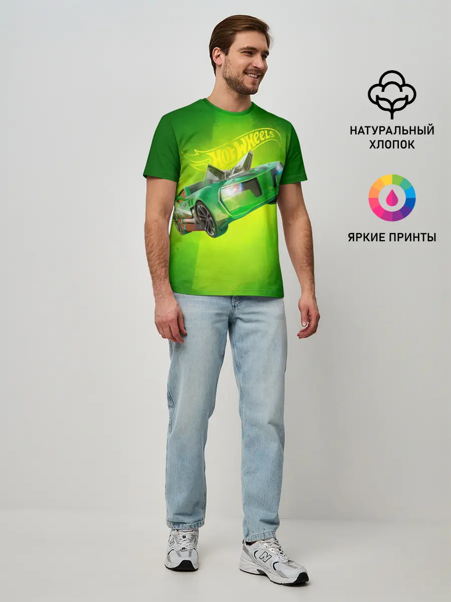 Мужская базовая футболка / Hot Wheels. Хот Вилс