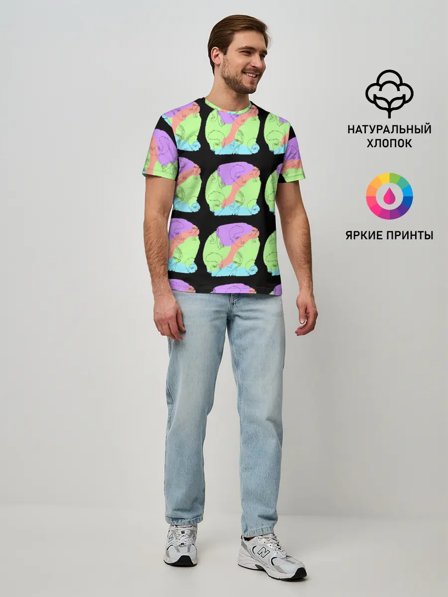 Мужская базовая футболка / Лица