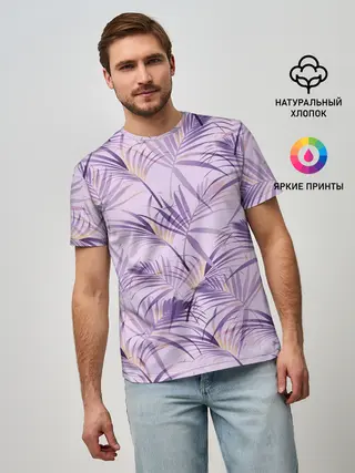 Мужская базовая футболка / Листья