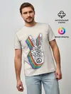 Мужская базовая футболка / PEACE and LOVE | МИР и ЛЮБОВЬ