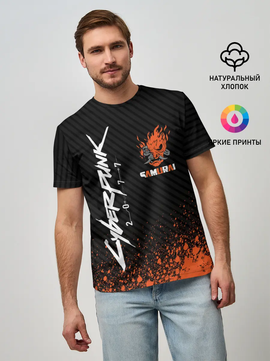 Мужская базовая футболка / Cyberpunk 2077