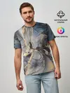 Мужская базовая футболка / Fluid art ink mix