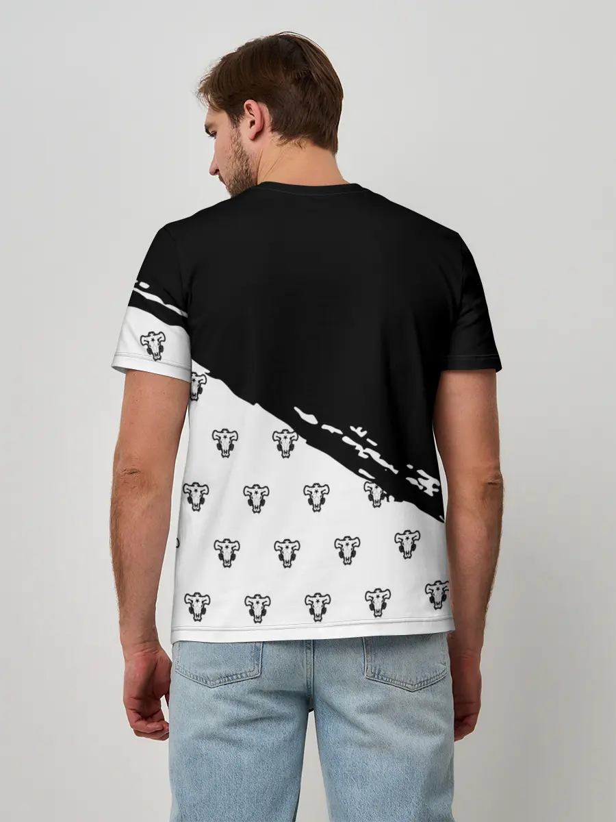 Мужская базовая футболка / Черные быки | Чёрный клевер