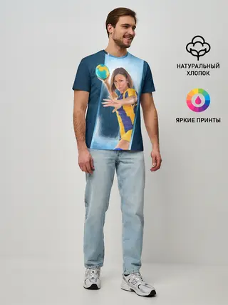 Мужская базовая футболка / Гандболистка