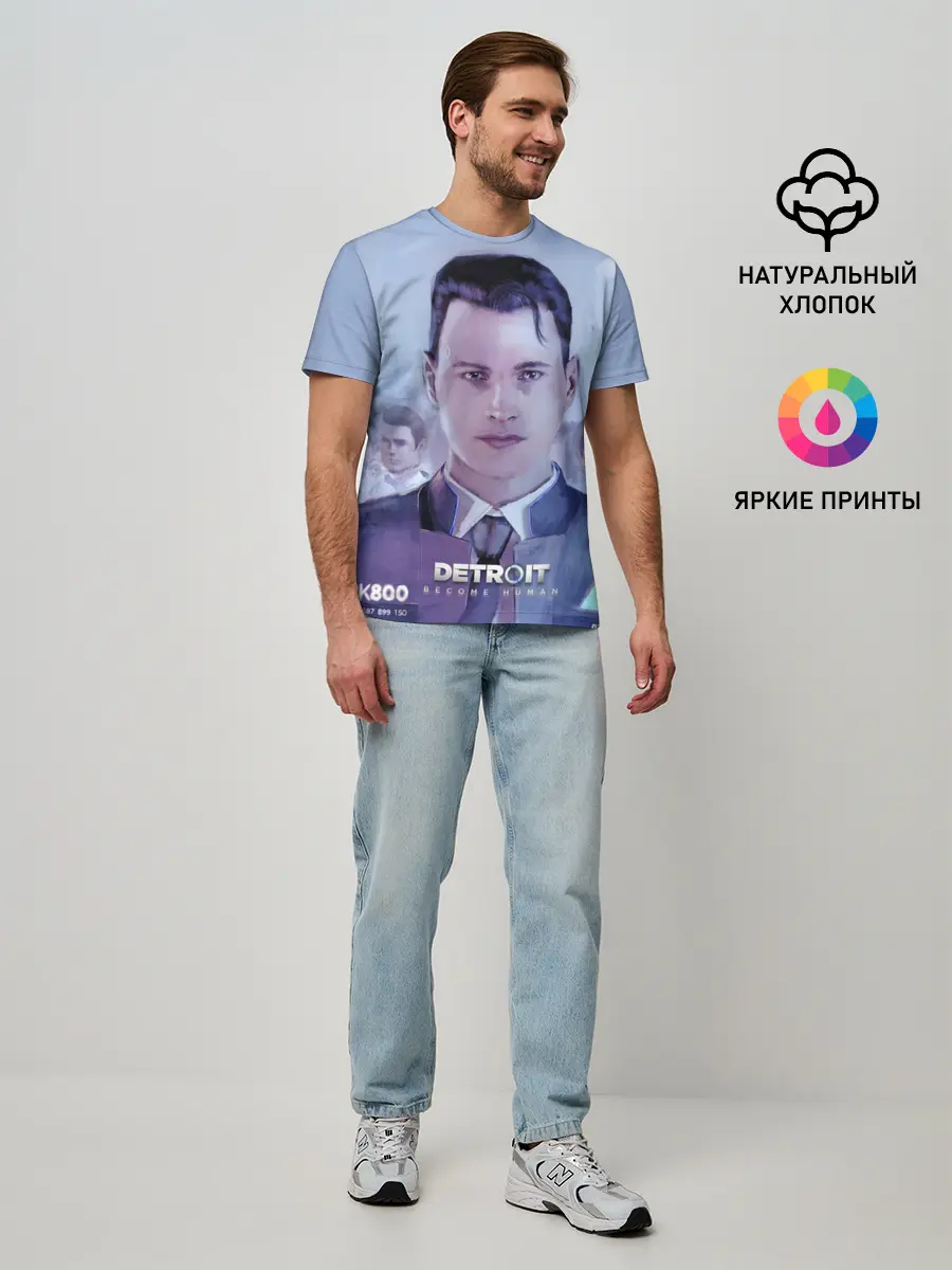 Мужская базовая футболка / Detroit become human