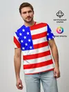 Мужская базовая футболка / АМЕРИКАНСКИЙ ФЛАГ