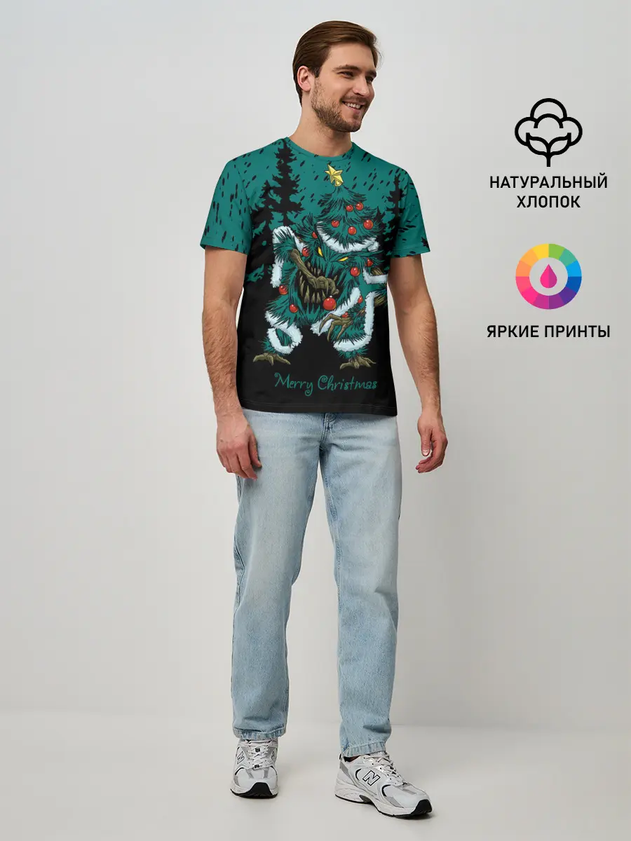 Мужская базовая футболка / Бесячья ёлка