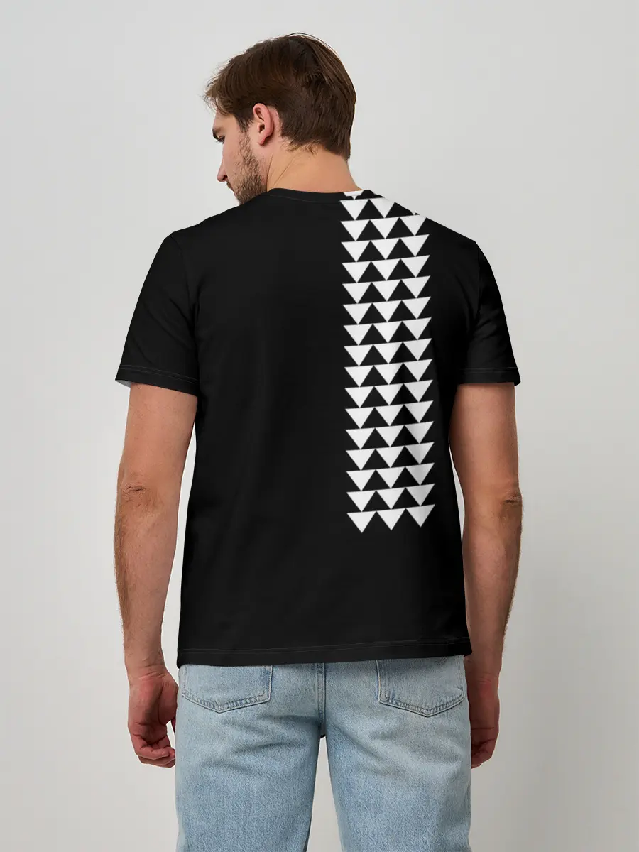 Мужская базовая футболка / Джейсон Момоа тату узор