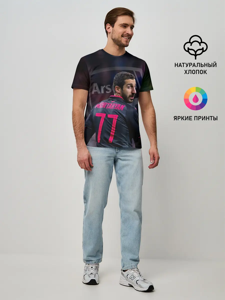 Мужская базовая футболка / Г. Мхитарян | Арсенал