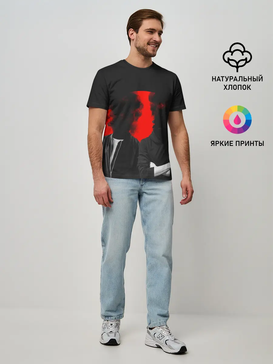 Мужская базовая футболка / Дымится голова