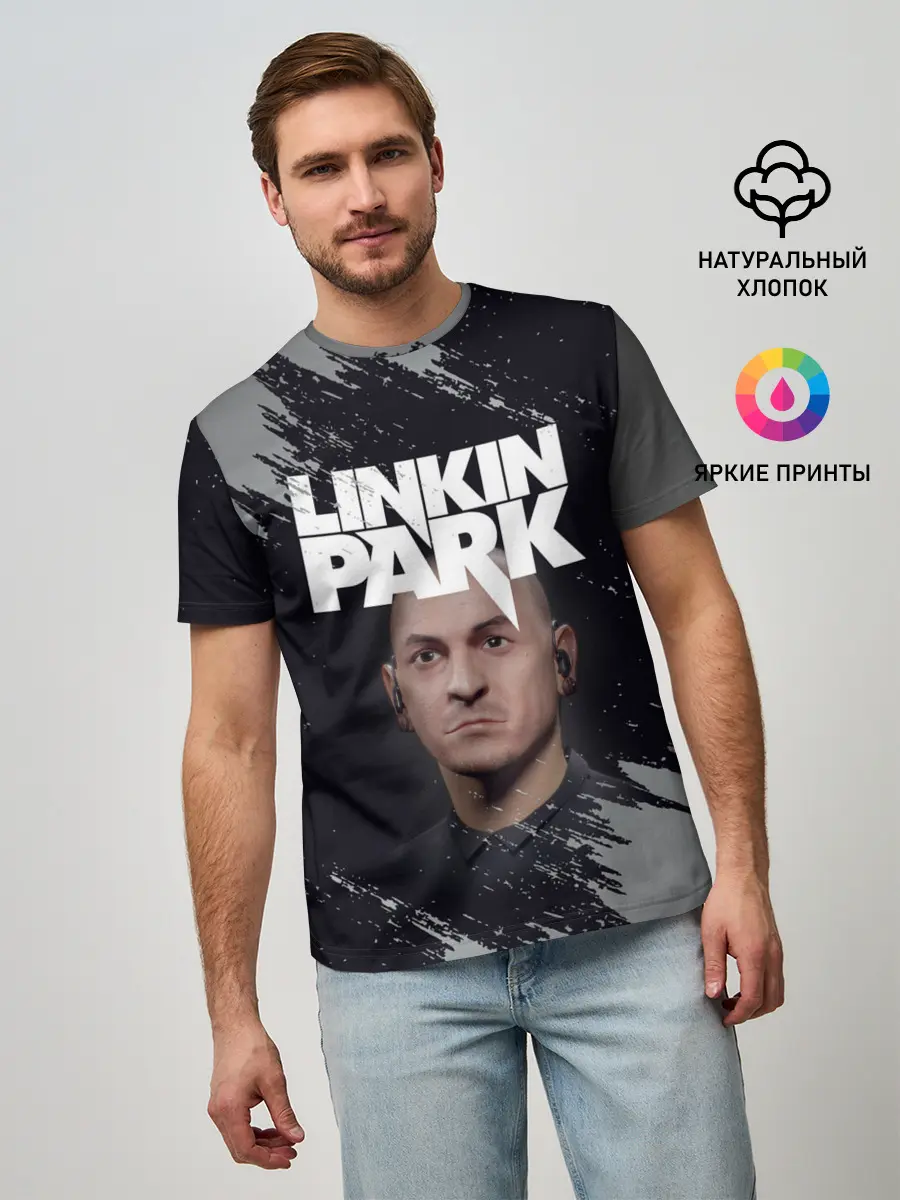 Мужская базовая футболка / ЧЕСТЕР | ЛИНКИН ПАРК
