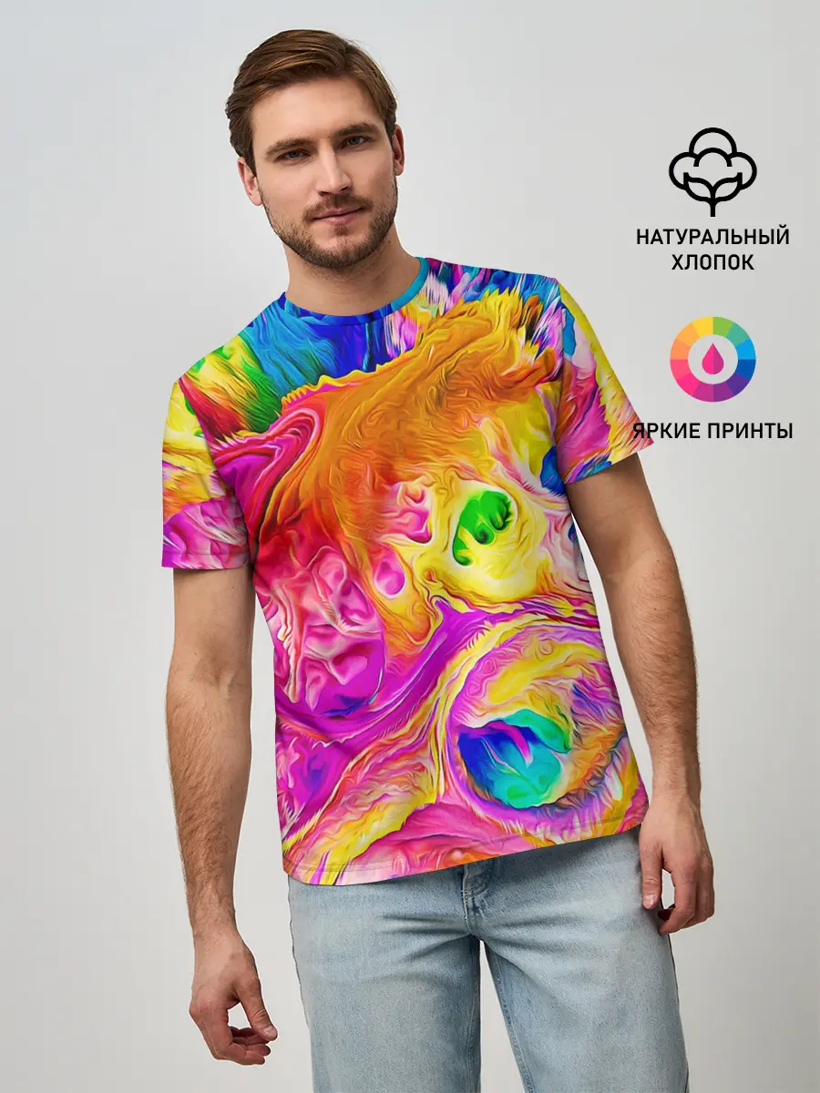 Мужская базовая футболка / TIE DYE | ЯРКИЕ КРАСКИ