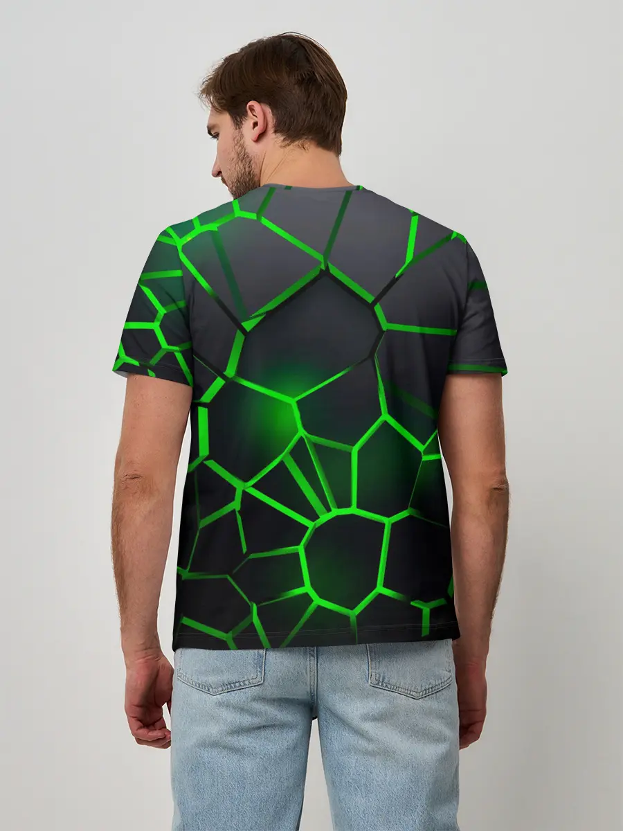 Мужская базовая футболка / Skoda 3D плиты с подсветкой
