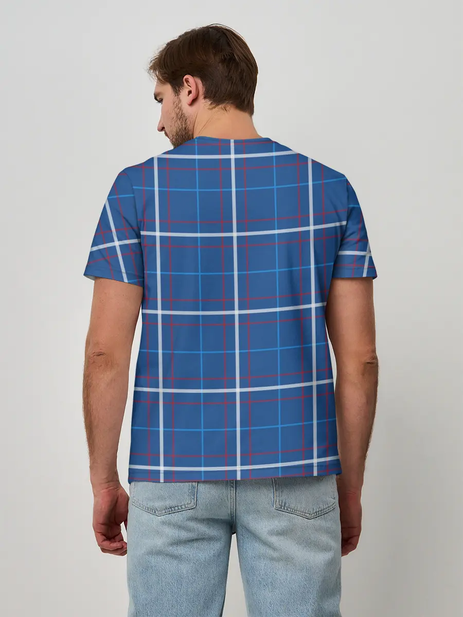 Мужская базовая футболка / Шотландка