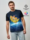 Мужская базовая футболка / Лунный корги | Space Corgi