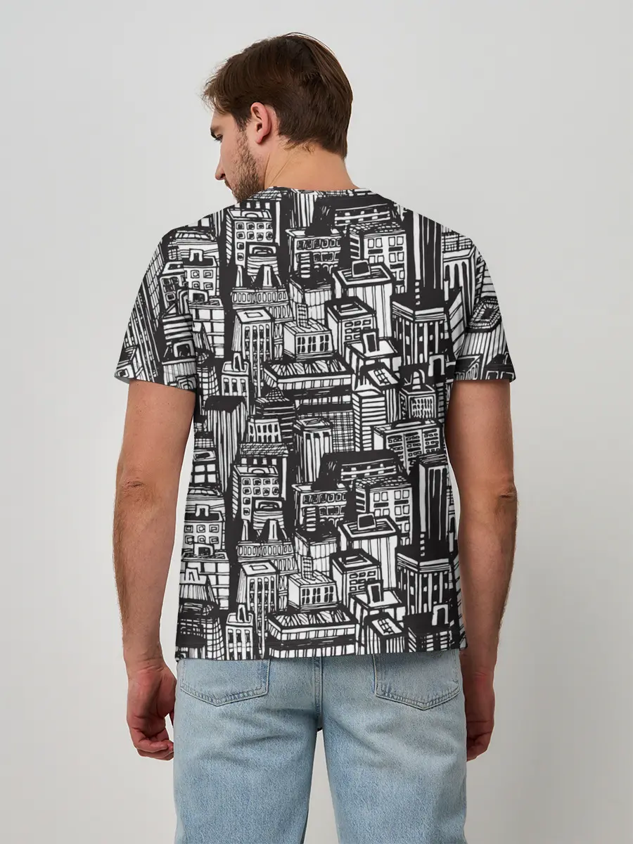 Мужская базовая футболка / Бесконечный город