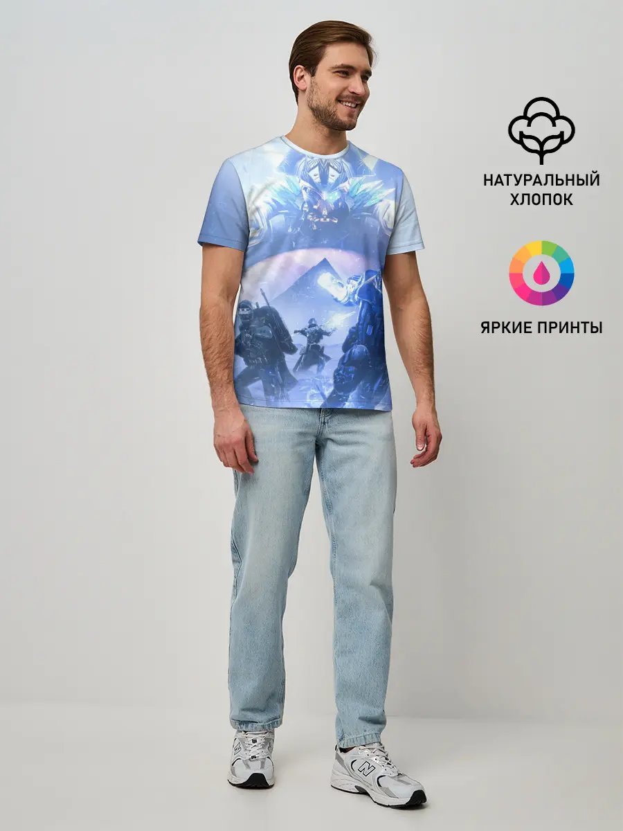 Мужская базовая футболка / DESTINY 2 ЛЕДЯНОЙ МАРС / СТРАЖИ