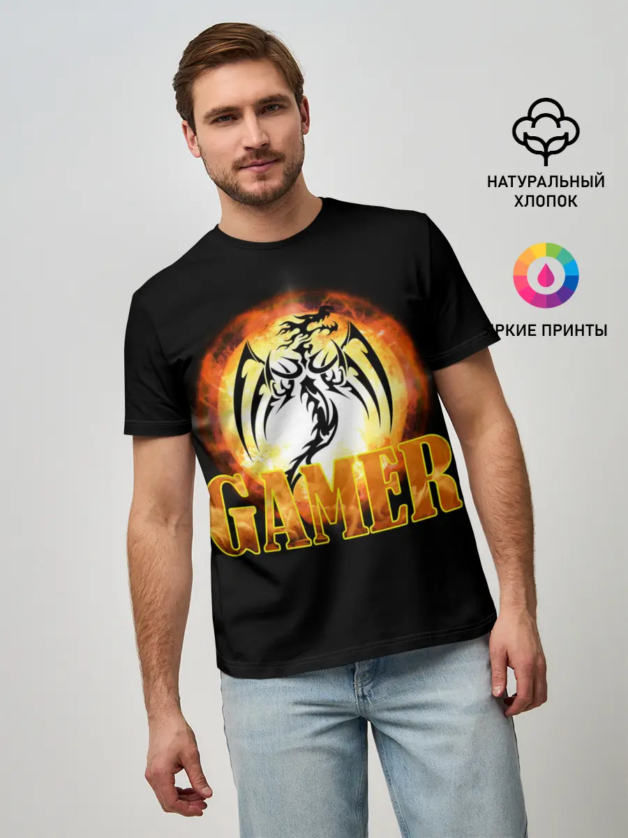 Мужская базовая футболка / GAMER | Геймер