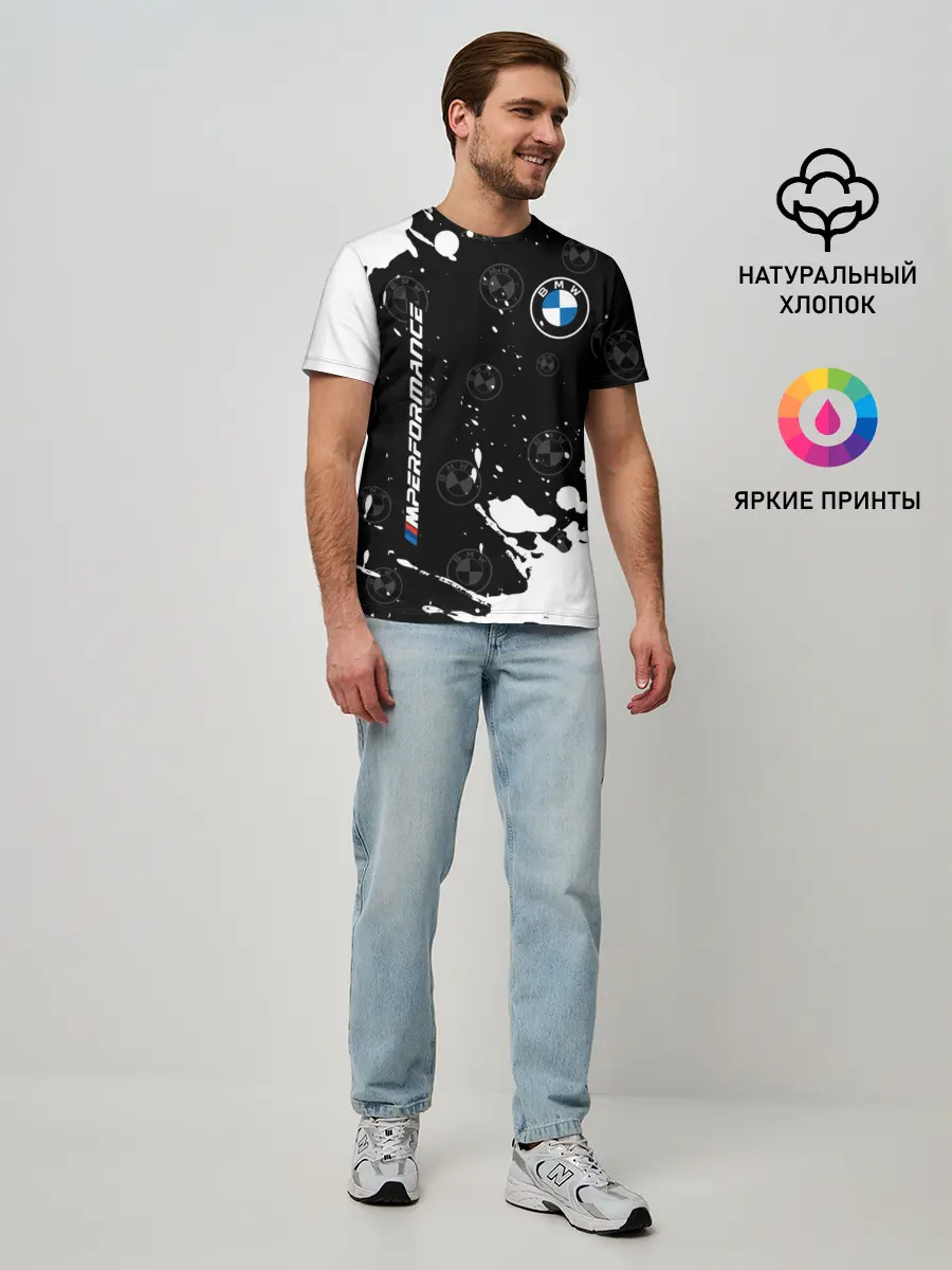 Мужская базовая футболка / BMW / БМВ