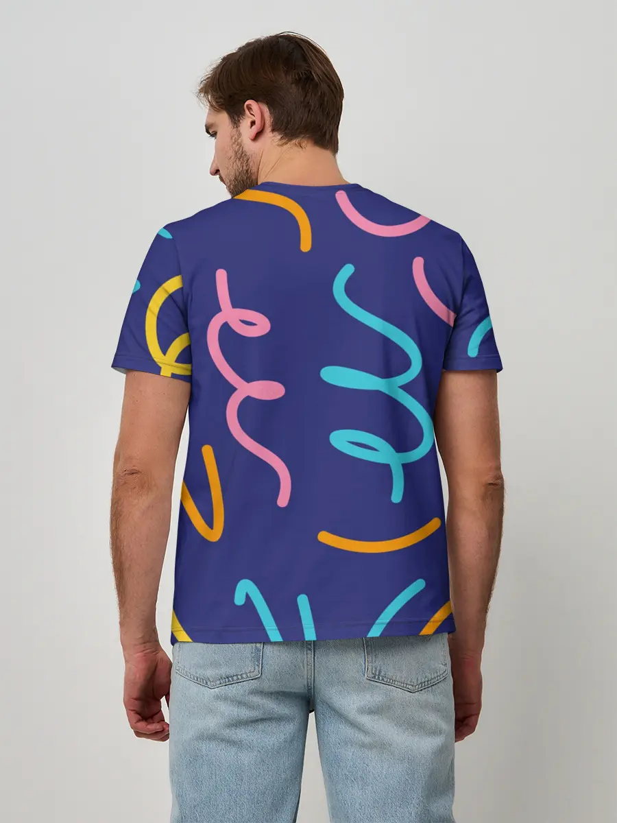 Мужская базовая футболка / Одноцветная ячейка