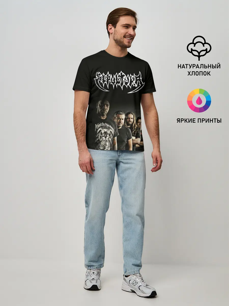 Мужская базовая футболка / Sepultura