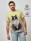 Мужская базовая футболка / персидская пушистая кошка