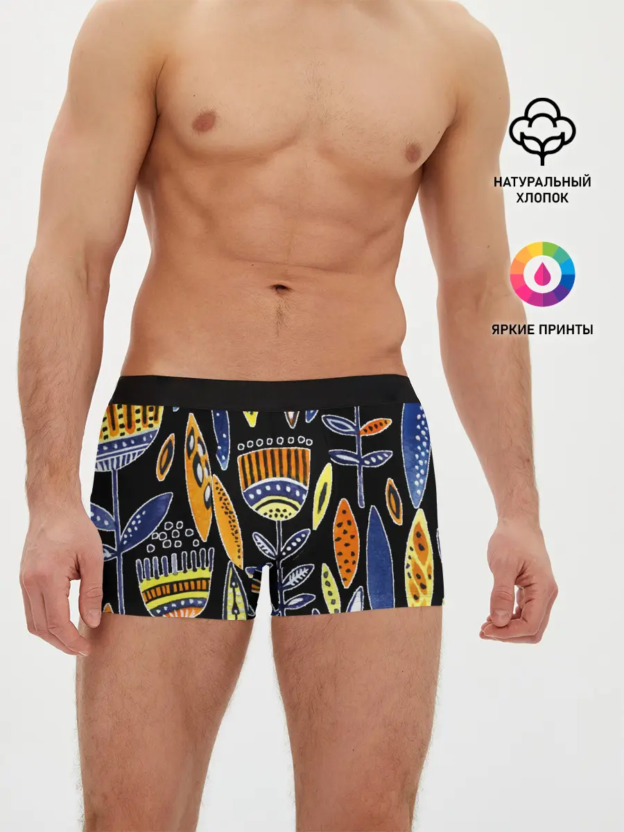 Мужские трусы боксеры / вечные цветы фараона