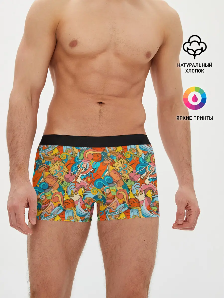 Мужские трусы боксеры / Basketball