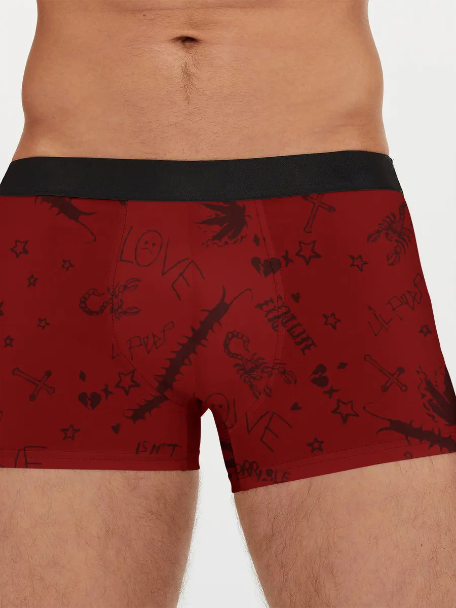 Мужские трусы боксеры / LIL PEEP / ЛИЛ ПИП