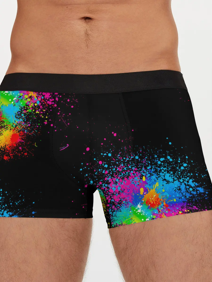 Мужские трусы боксеры / Брызги красок