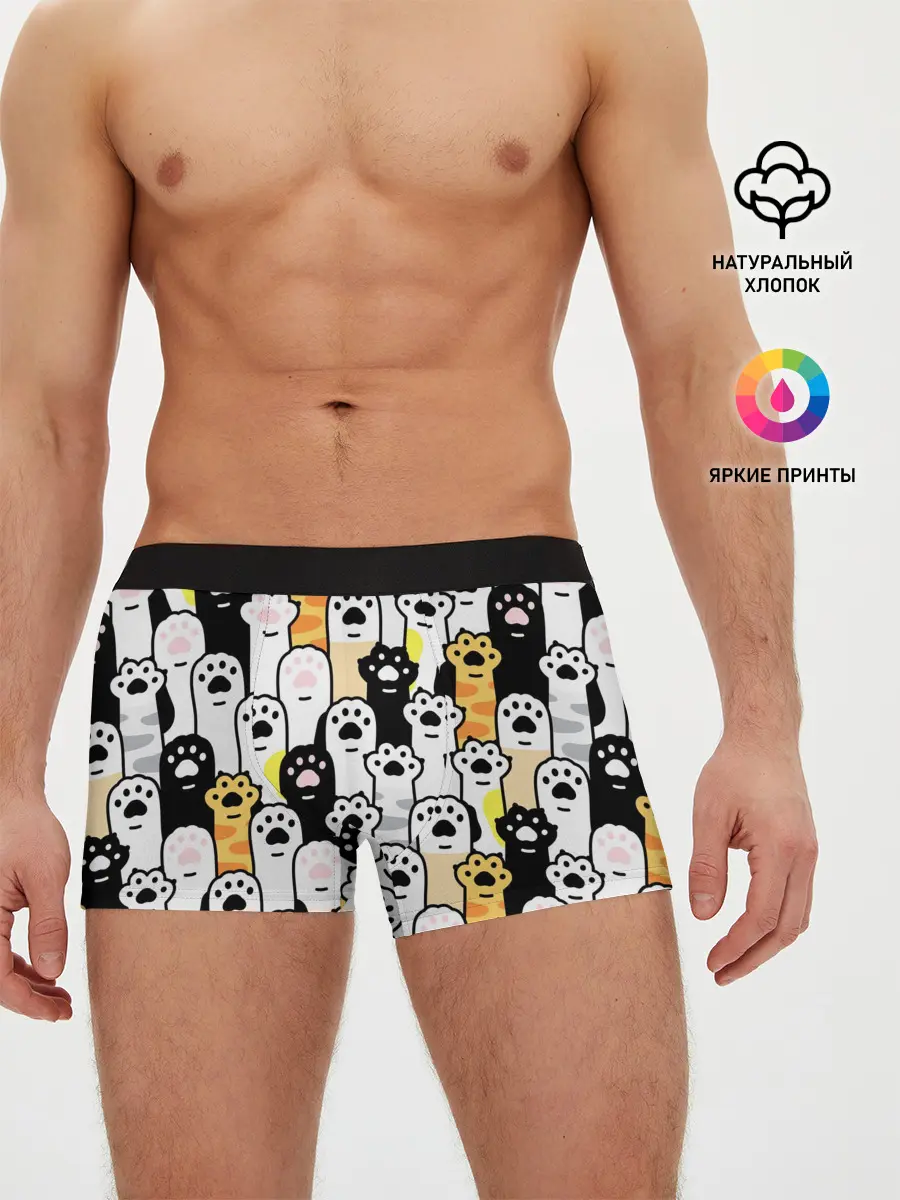 Мужские трусы боксеры / КОШАЧИЬ ЛАПЫ
