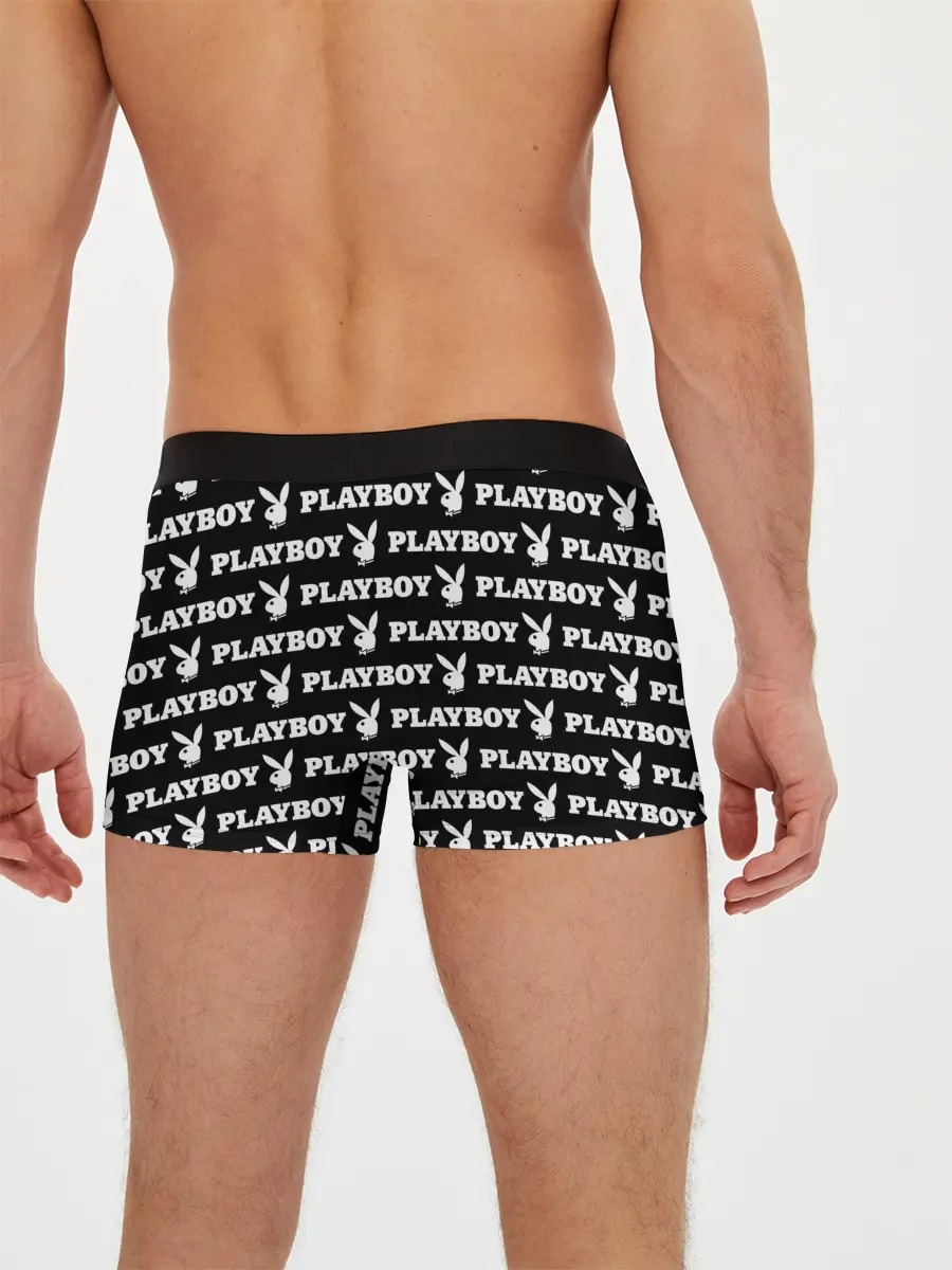 Мужские трусы боксеры / PLAYBOY PATTERN | ПЛЕЙБОЙ ПАТТЕРН
