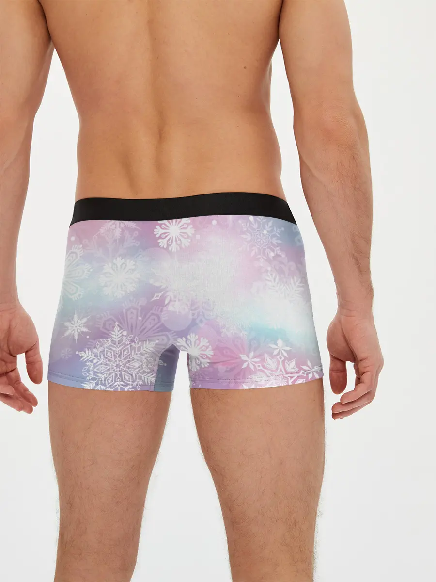Мужские трусы боксеры / снежинки