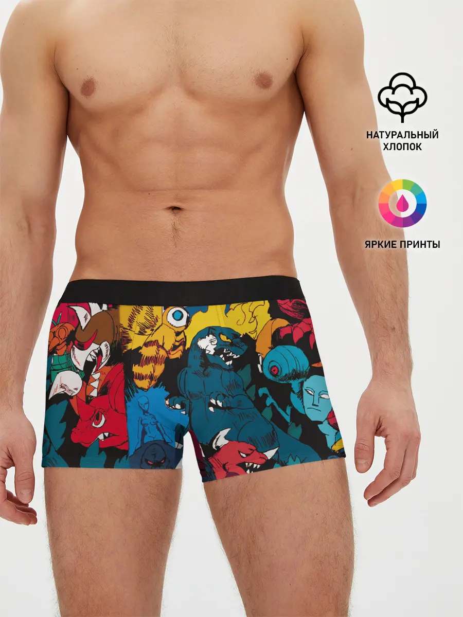 Мужские трусы боксеры / Годзилла